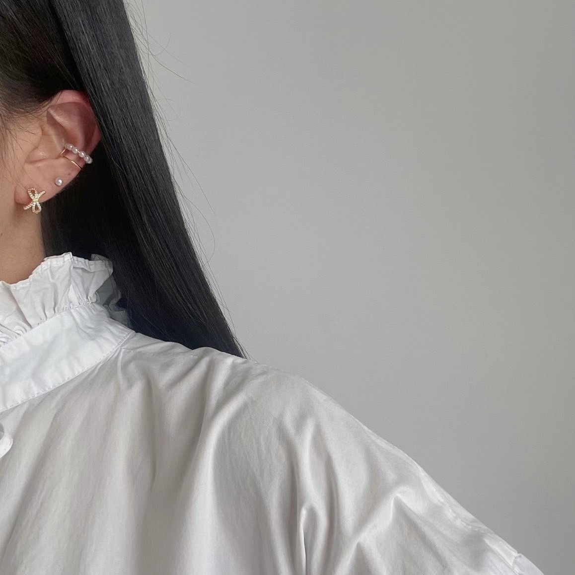 珍珠少女 耳骨夾