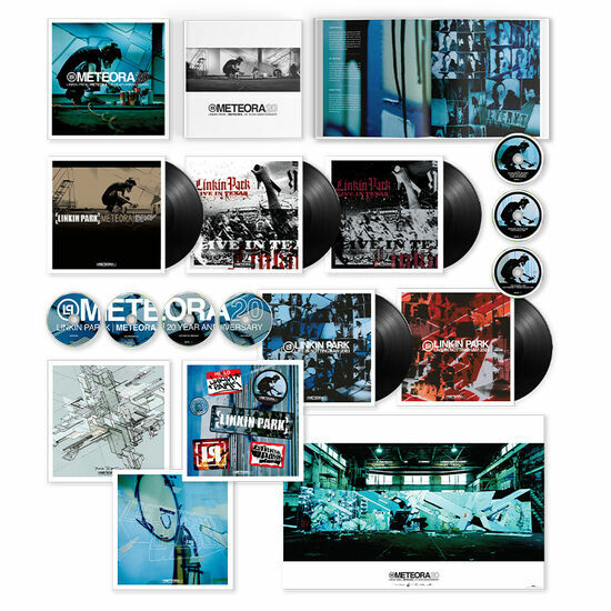 Linkin Park《Meteora (20th Anniversary Super Deluxe Edition)》（豪華套裝5LP + 4CD + 3DVD + 40頁書冊+ 36” x 24” Meteora牆海報 + Delta石版印刷 + 貼紙 + logo模板 + 高音質下載碼）