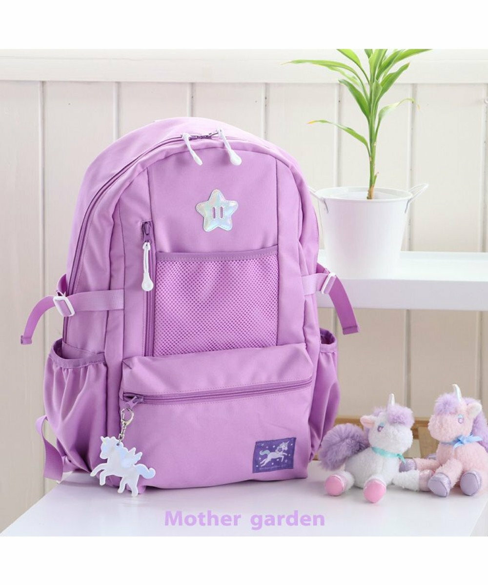 Usamomo萌兔桃桃-  獨角獸 背包 (紫色/黑色)