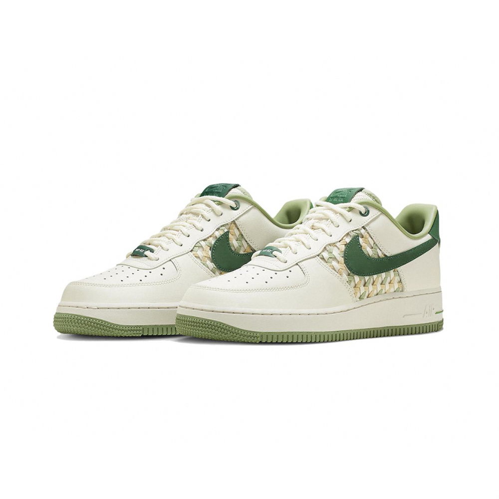Nike Air Force 1 Low  NAI-KE Green 編織 白綠 FN0369-100