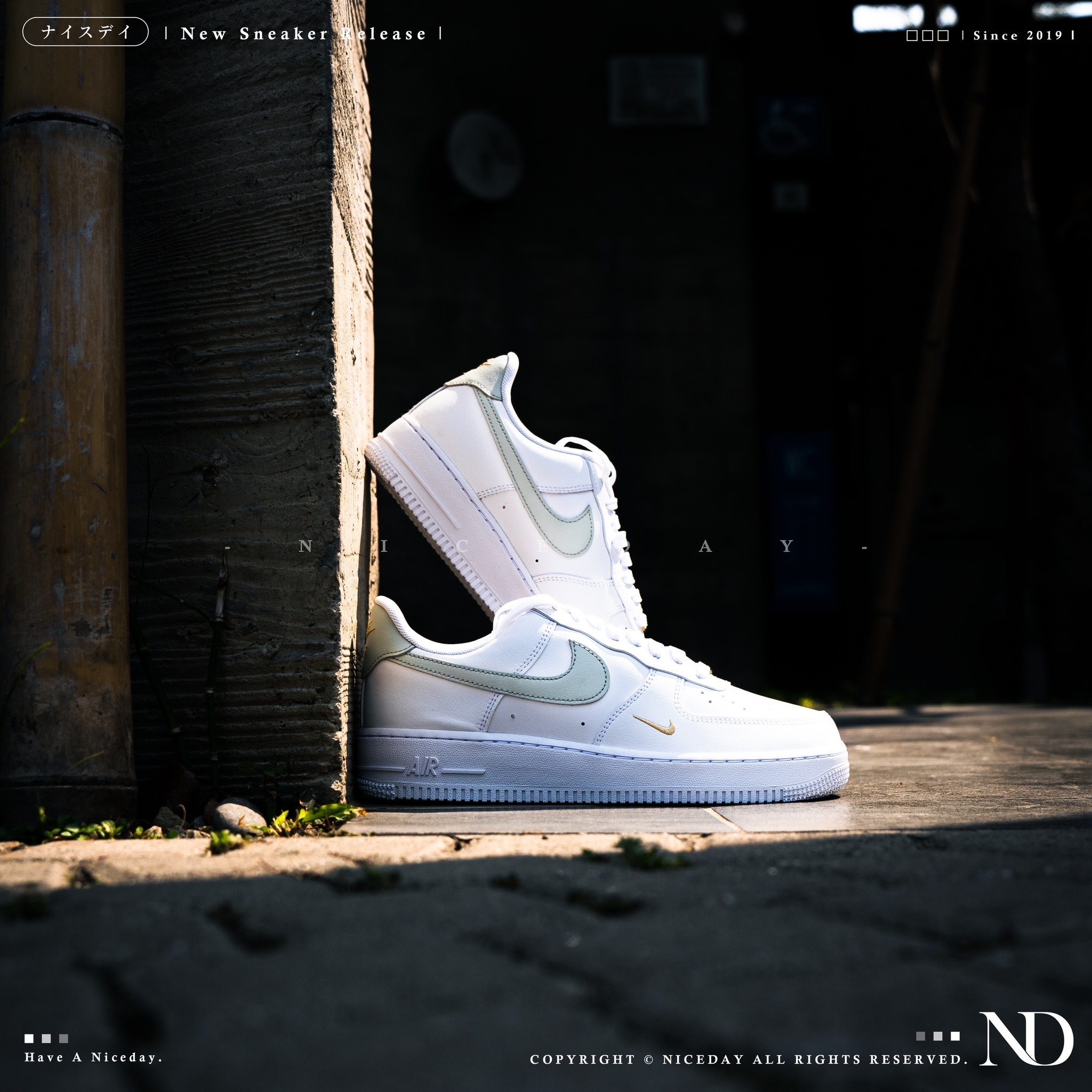 NICEDAY 代購Nike Air Force 1 抹茶小金勾白綠金女CZ0270-106