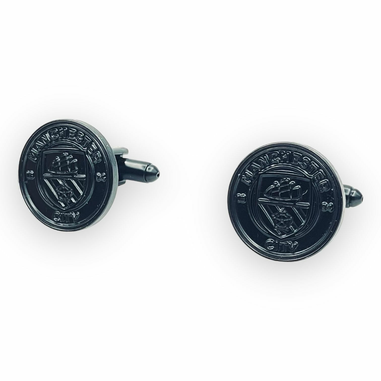 曼城黑色會徽袖口扣