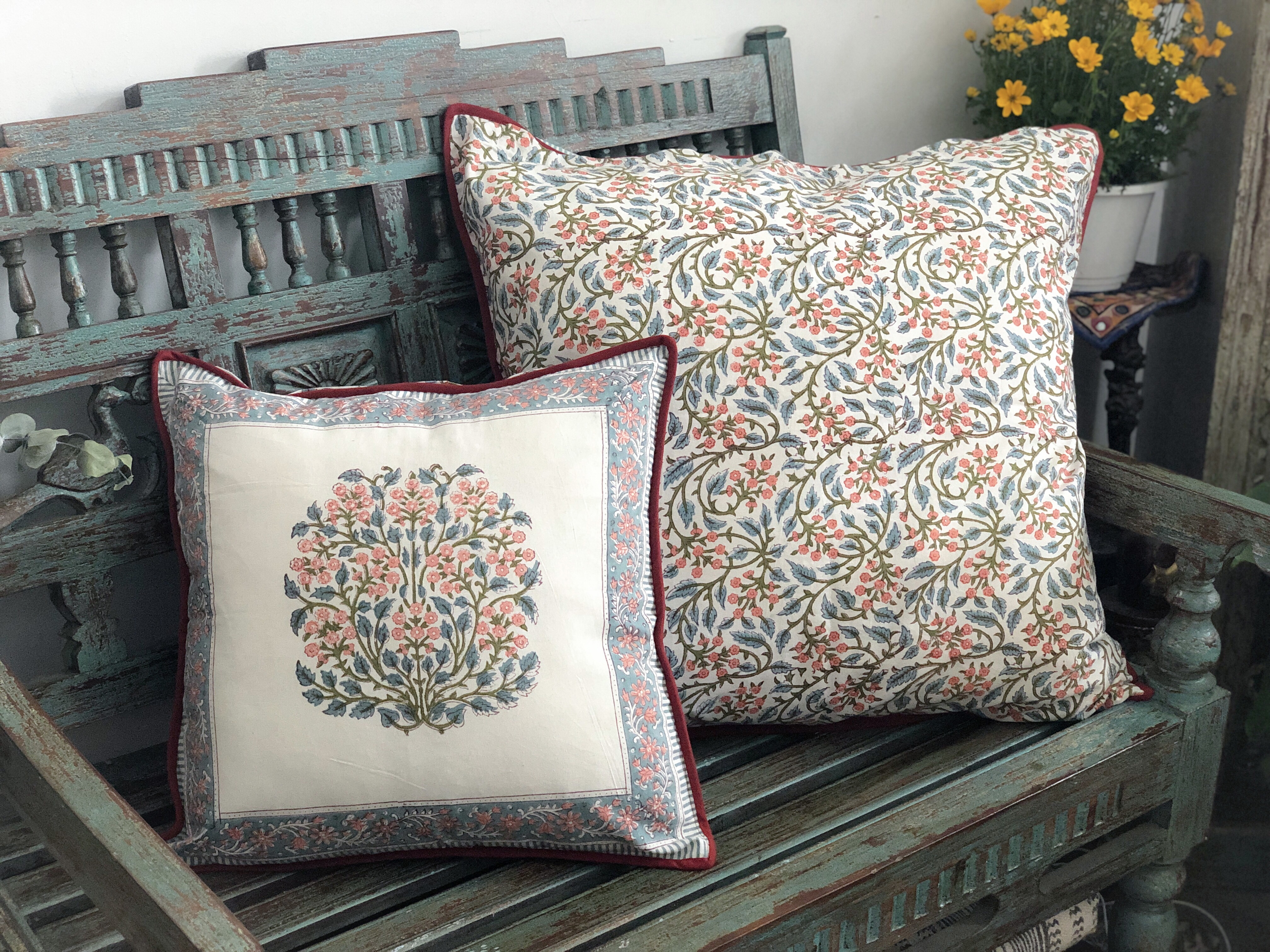 安瓦爾繁星  純棉蓋印抱枕套