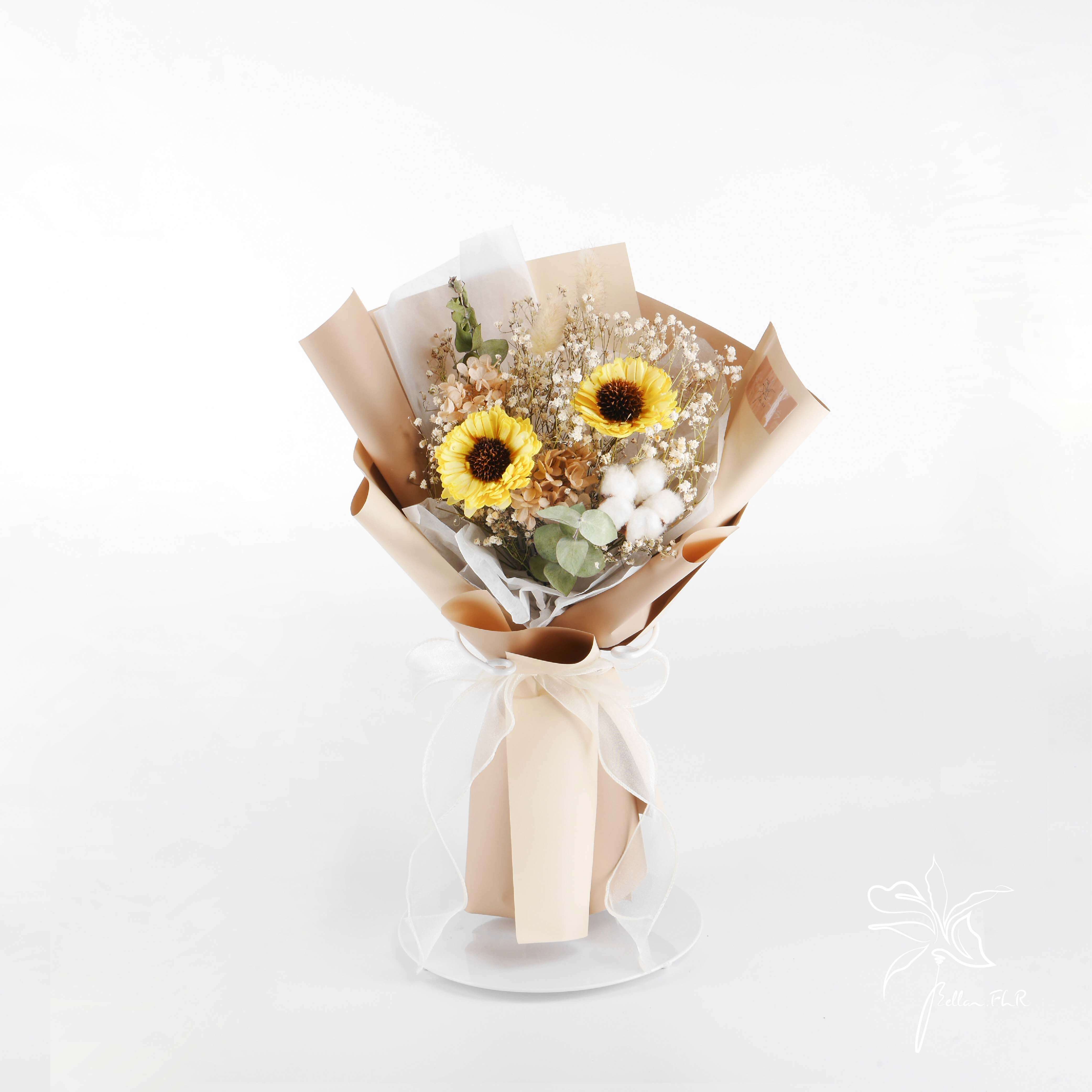 【記憶中的你】乾燥花束 - 夏日黃