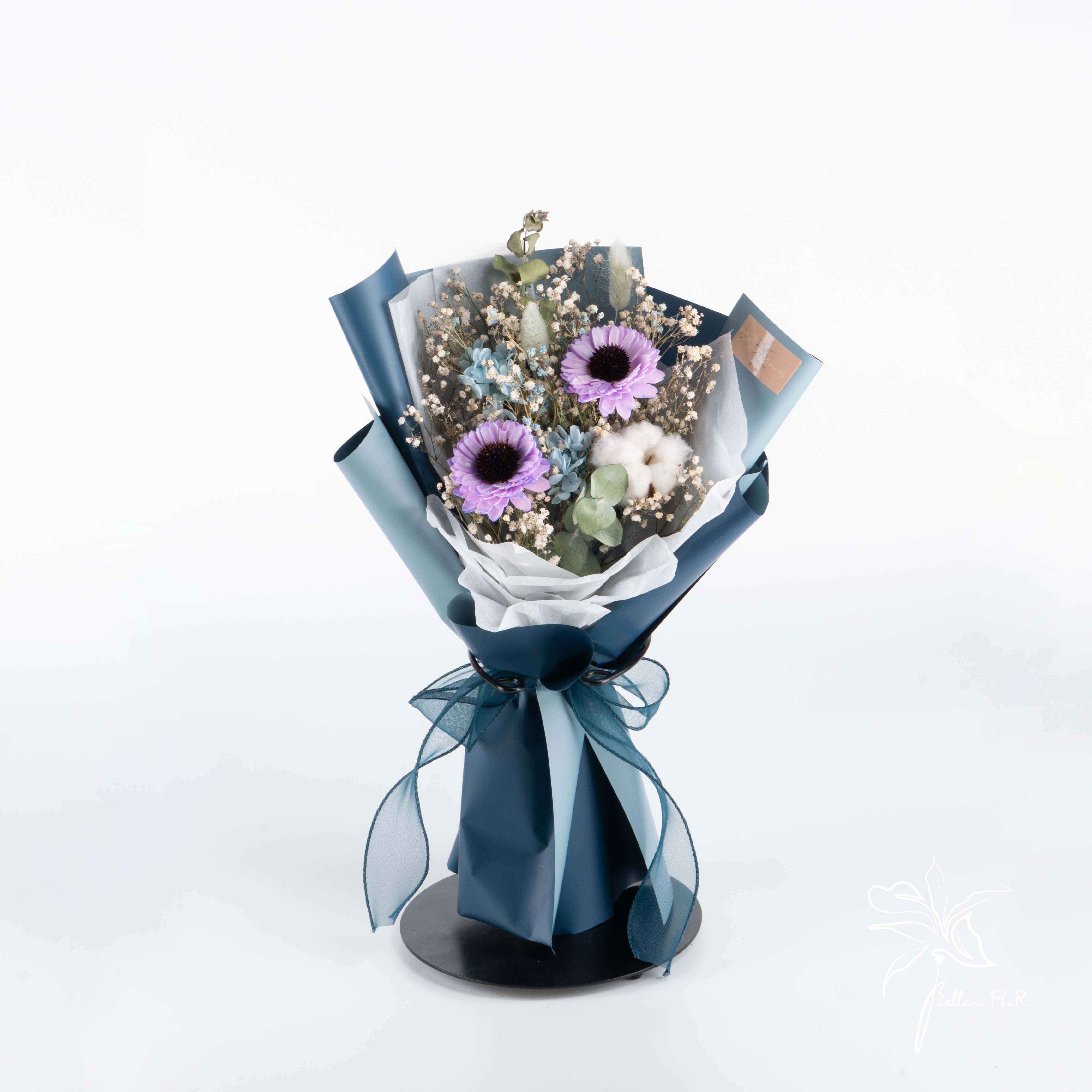 【記憶中的你】乾燥花束 - 藍