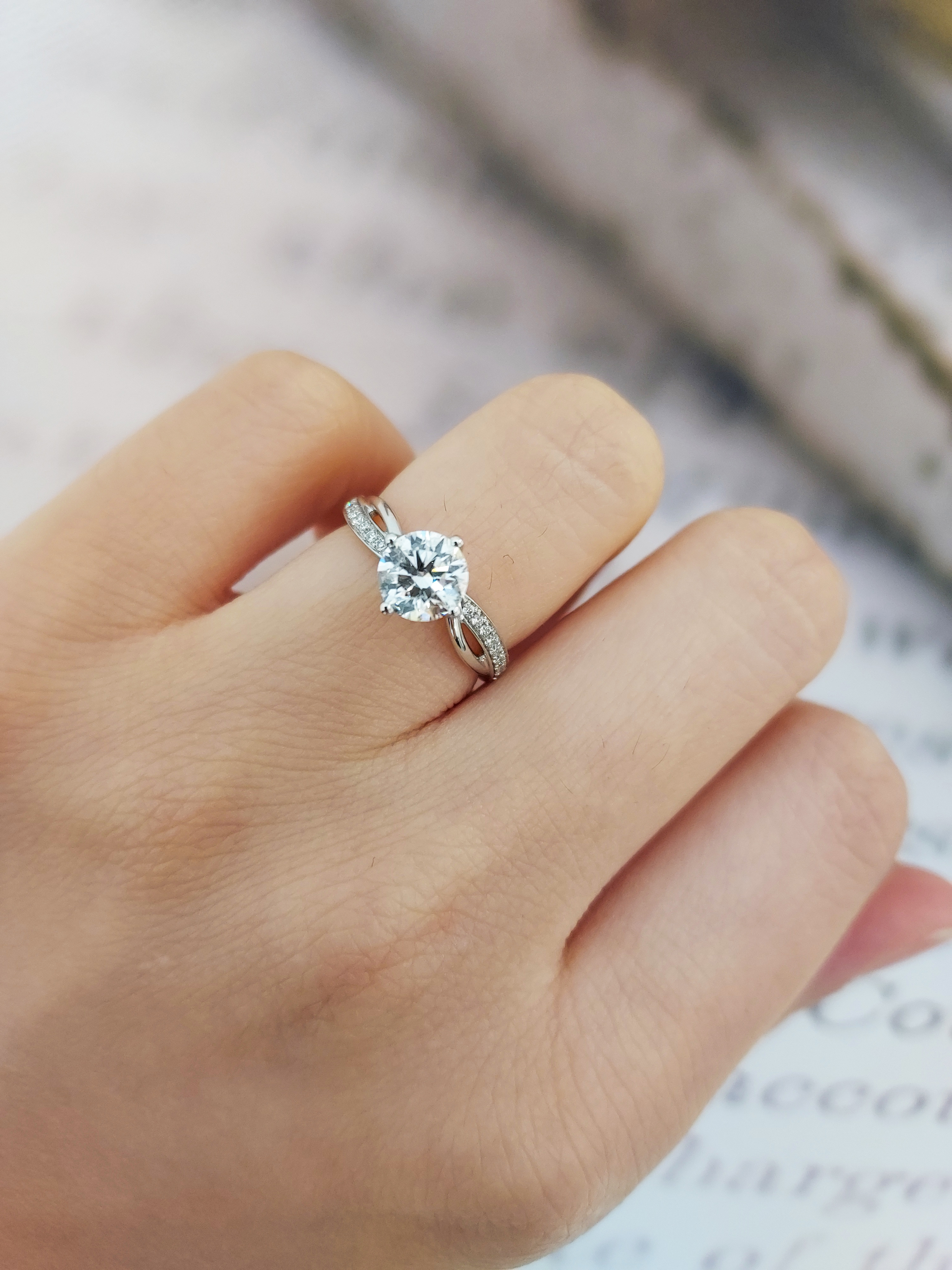 18K白金/玫瑰金天然鑽石戒指托 (RS59CM0040)