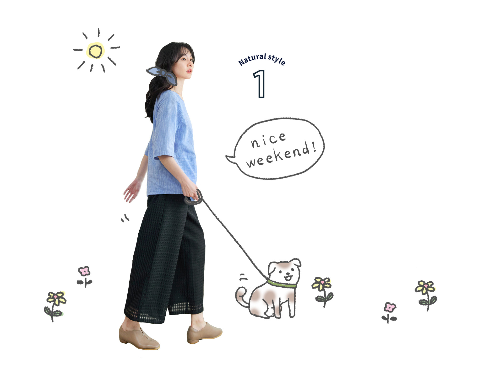 皺皺雲七分袖上衣