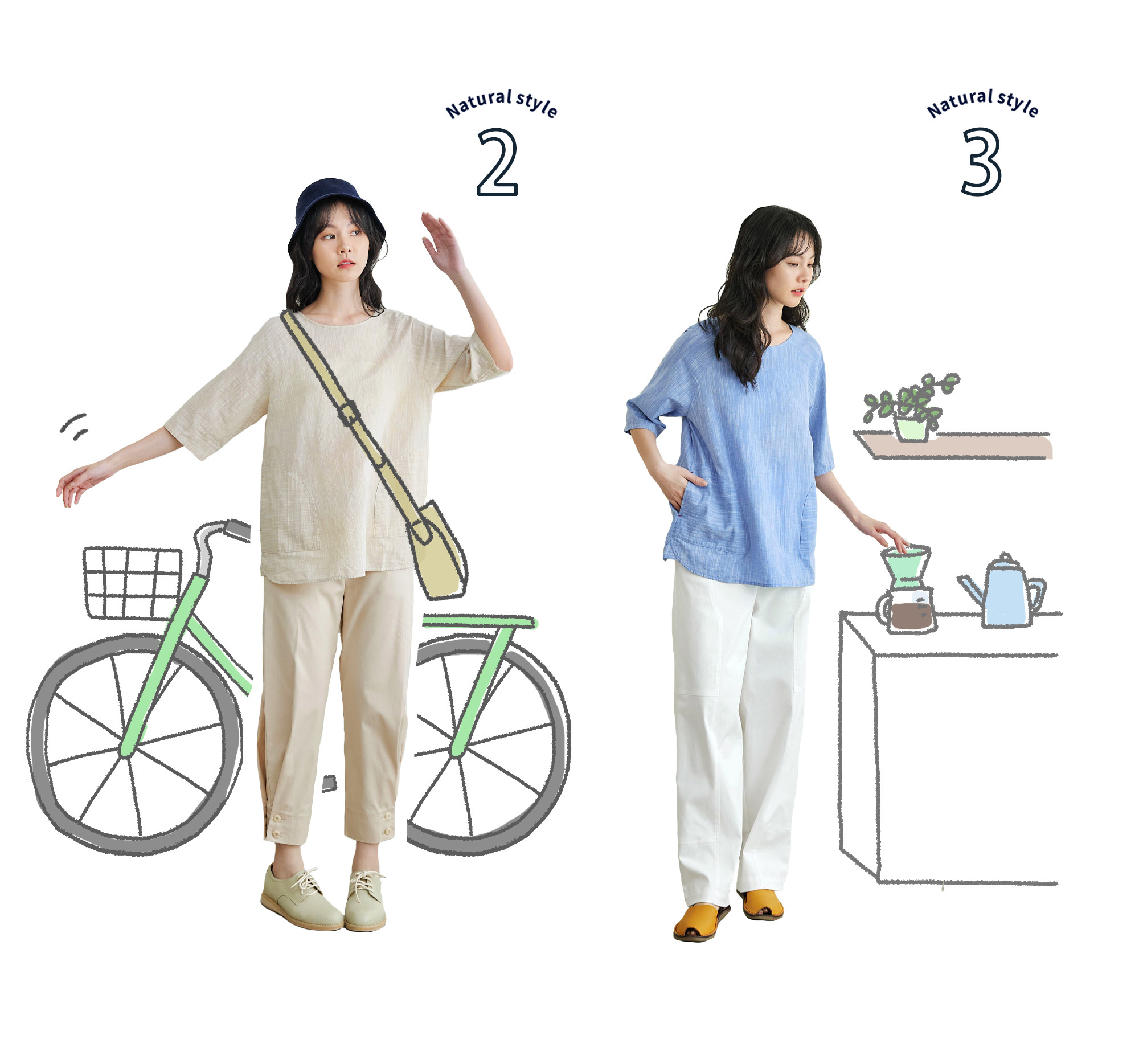 皺皺雲七分袖上衣