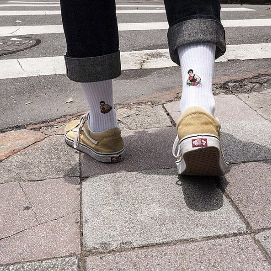 AFTER WORK 後腳跟刺繡襪系列-拳擊手