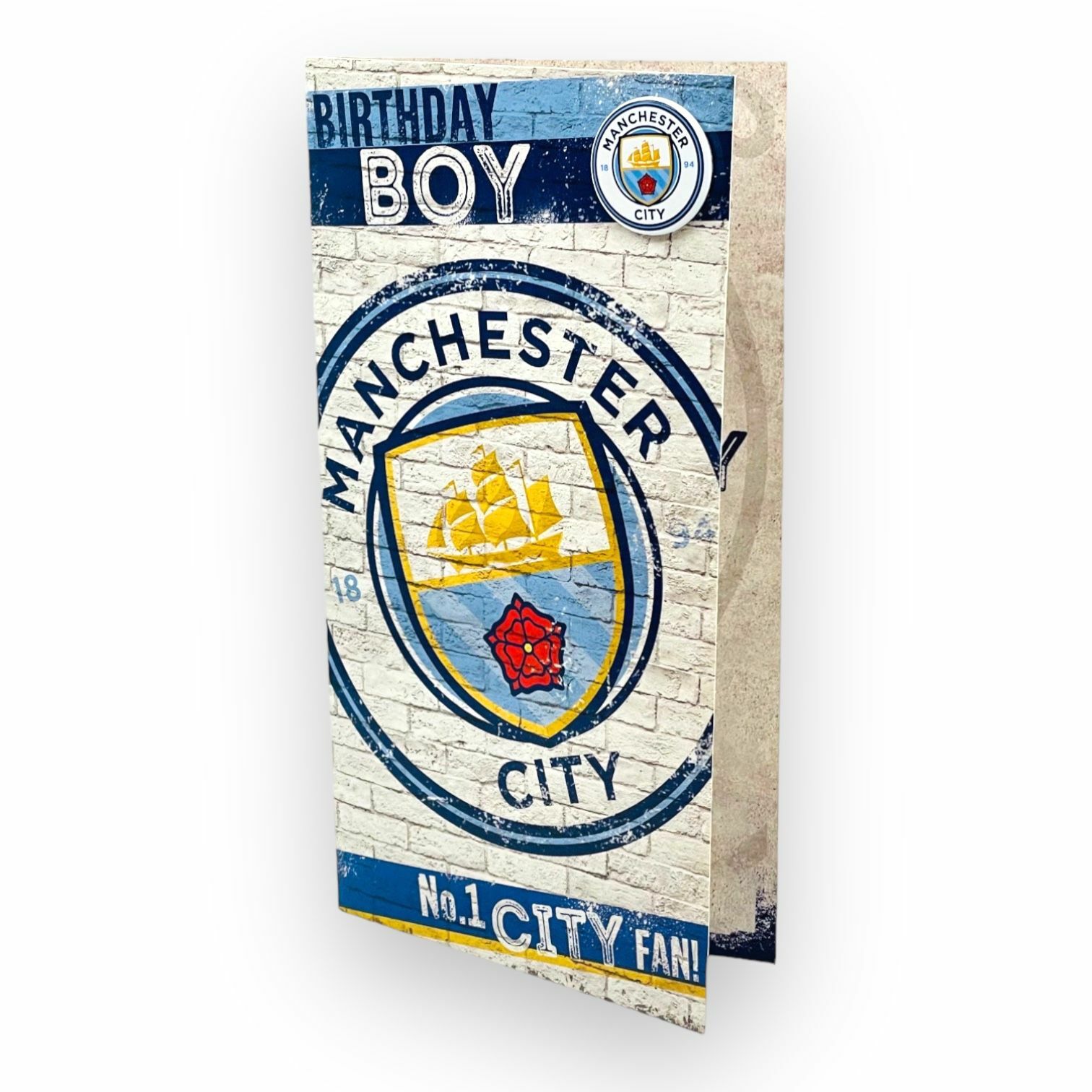 曼城會徽生日卡(有章)