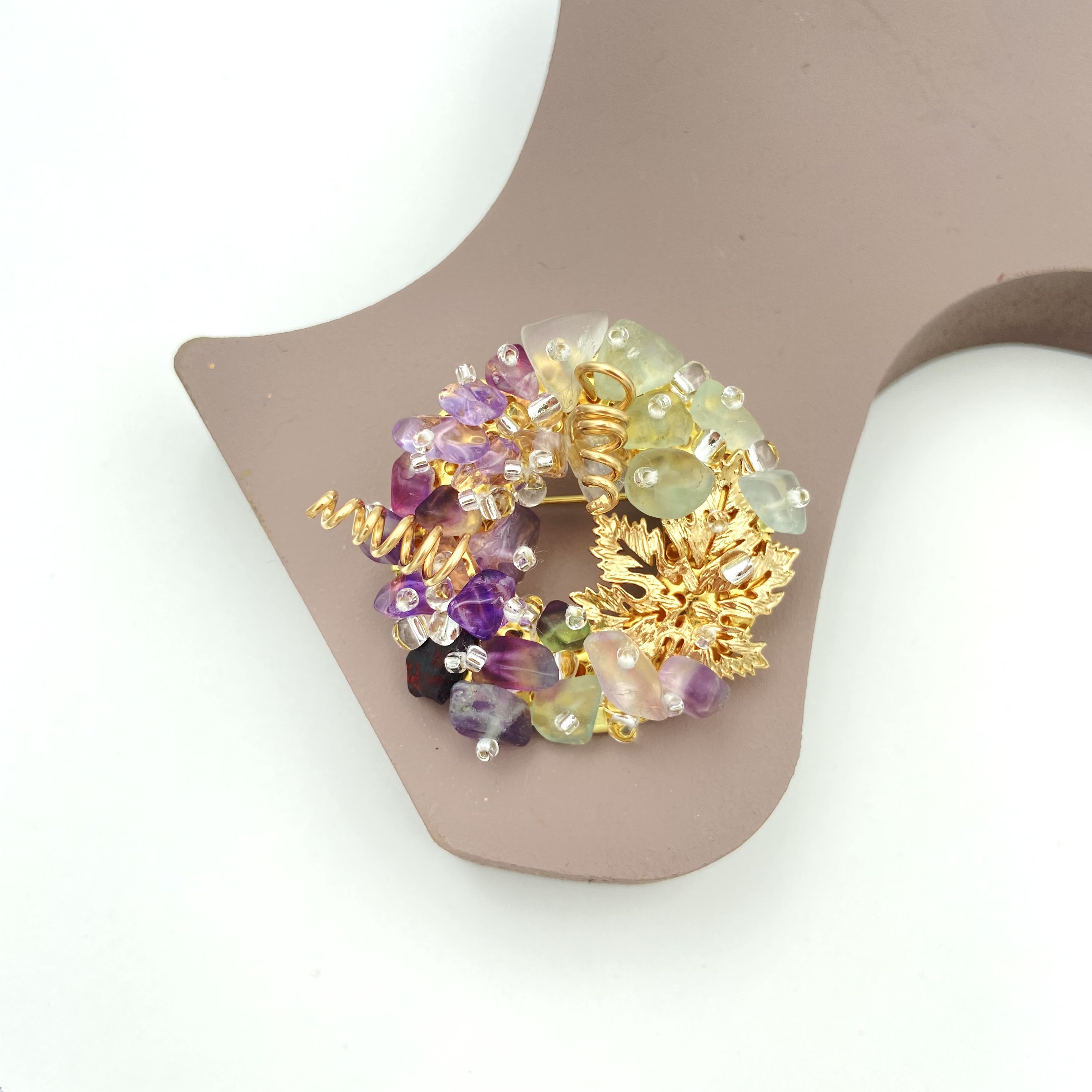 COLE COOL Japanese style fluorite Brooch