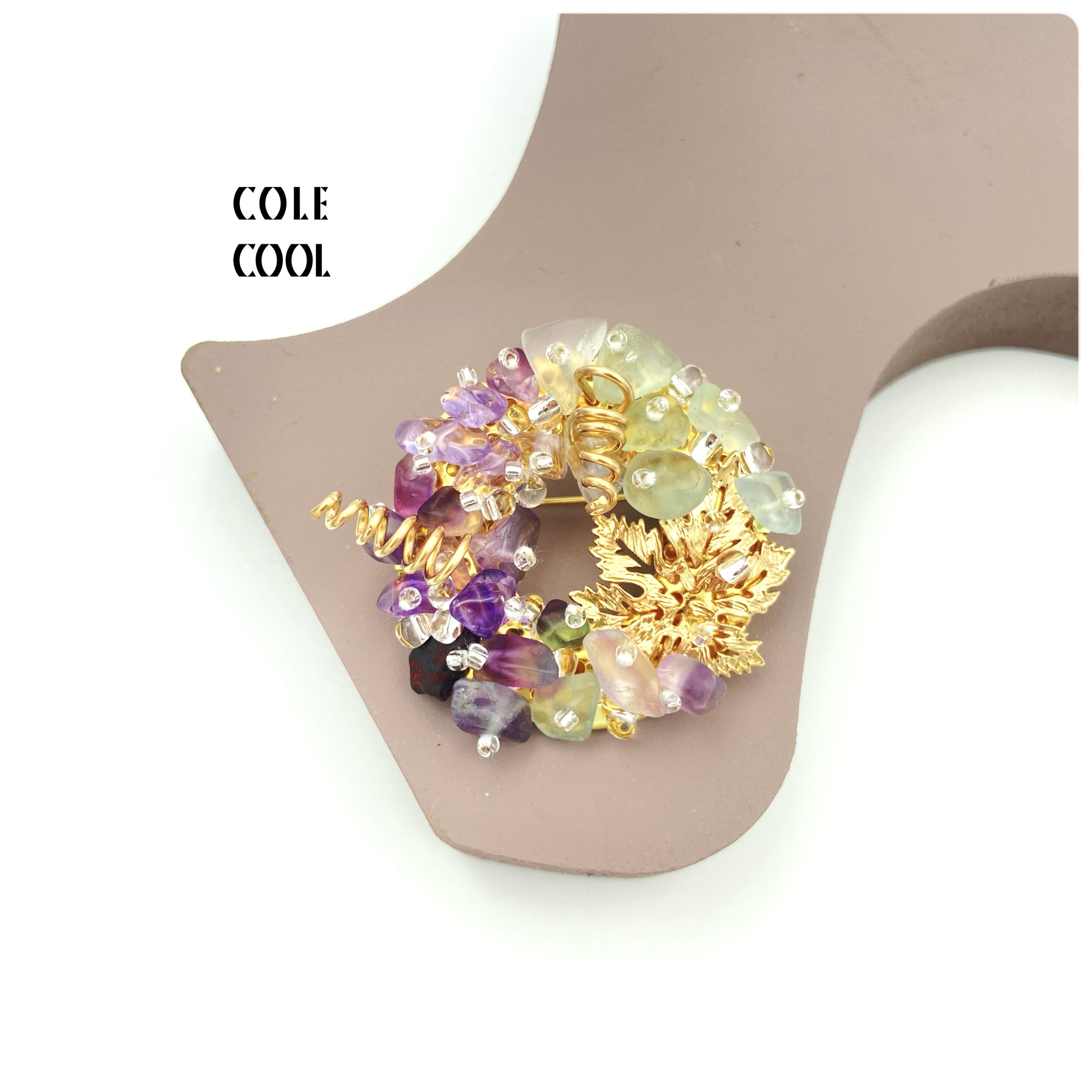 COLE COOL Japanese style fluorite Brooch