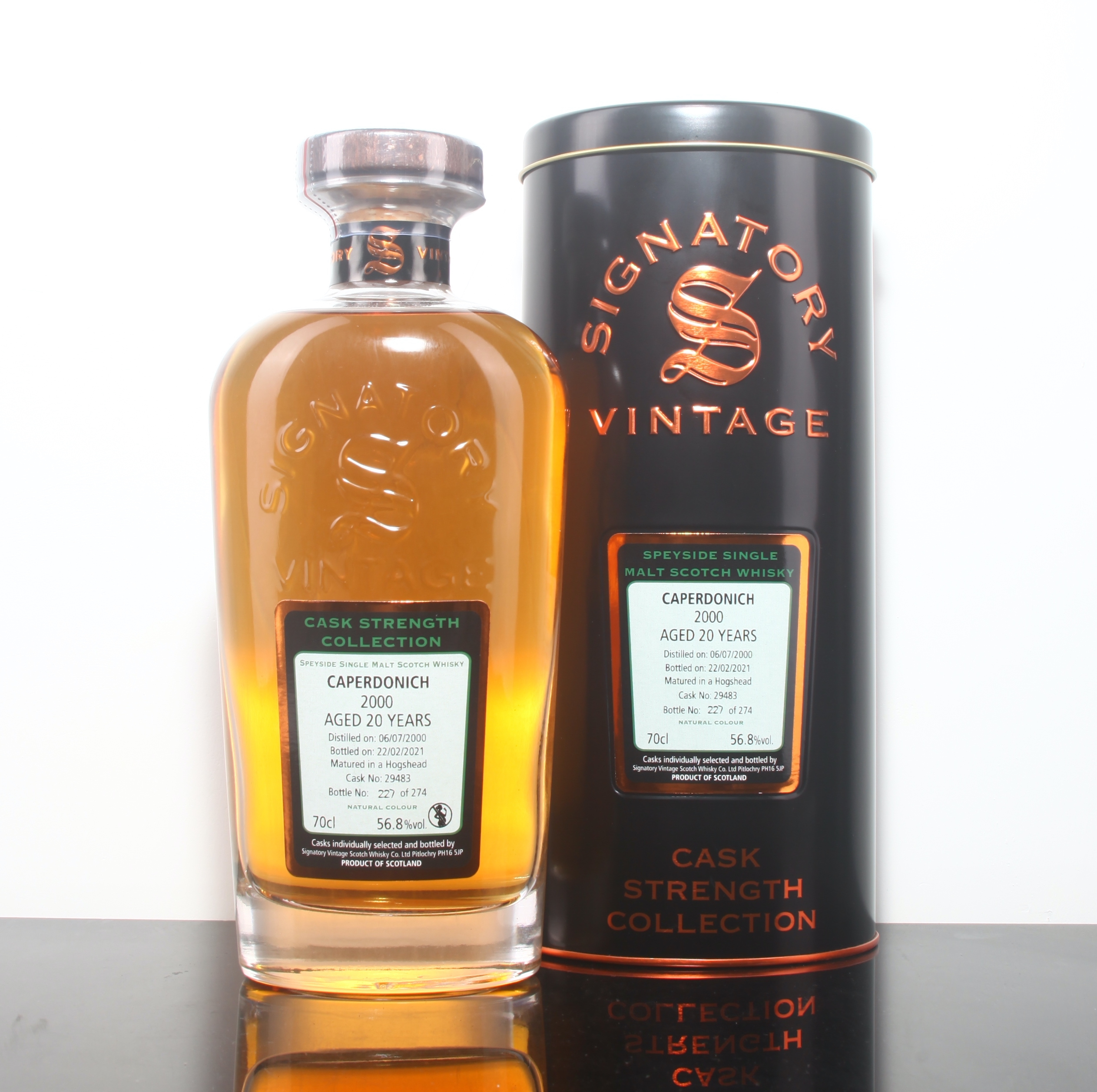 Signatory Vintage Caperdonich 2000 20YO Hogshead #29483 56.8%