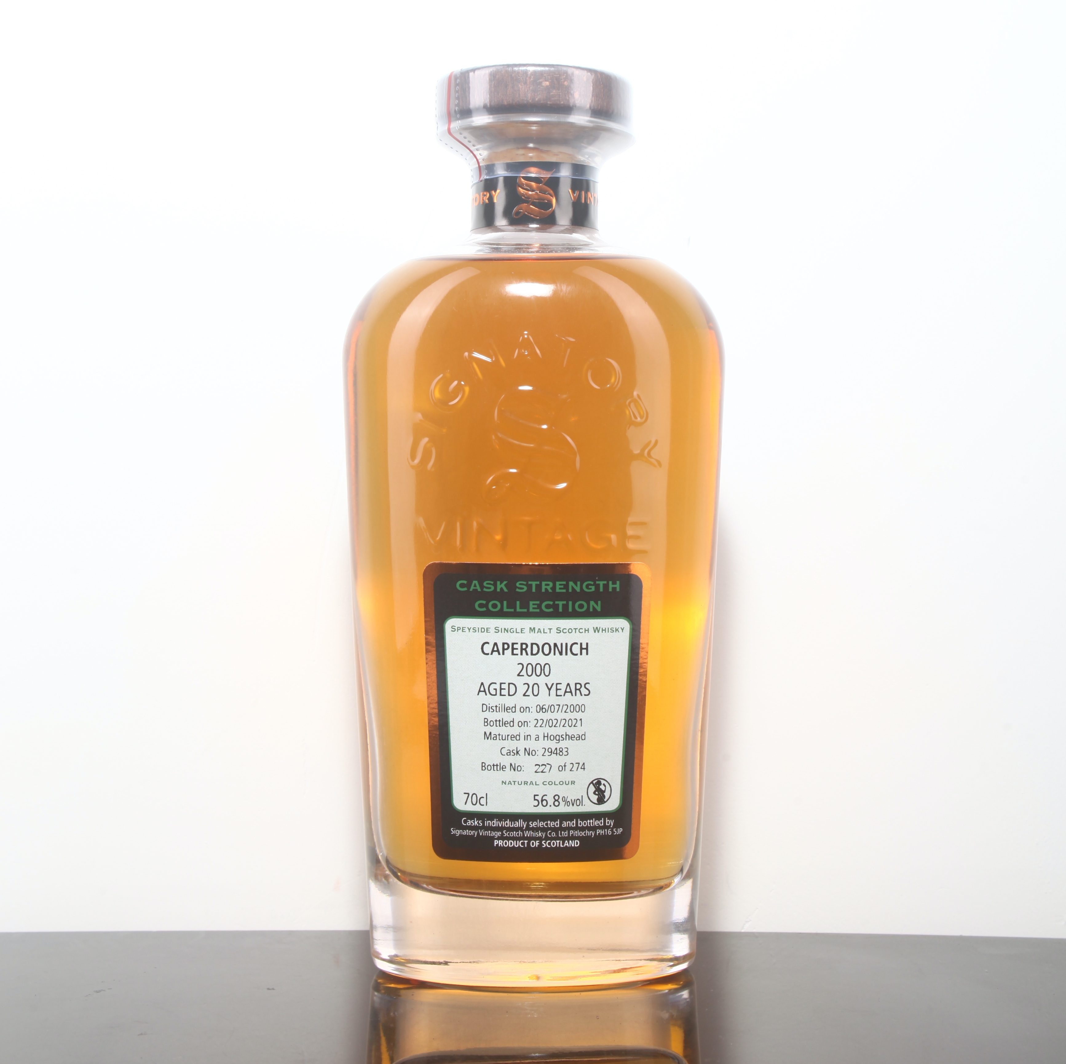 Signatory Vintage Caperdonich 2000 20YO Hogshead #29483 56.8%