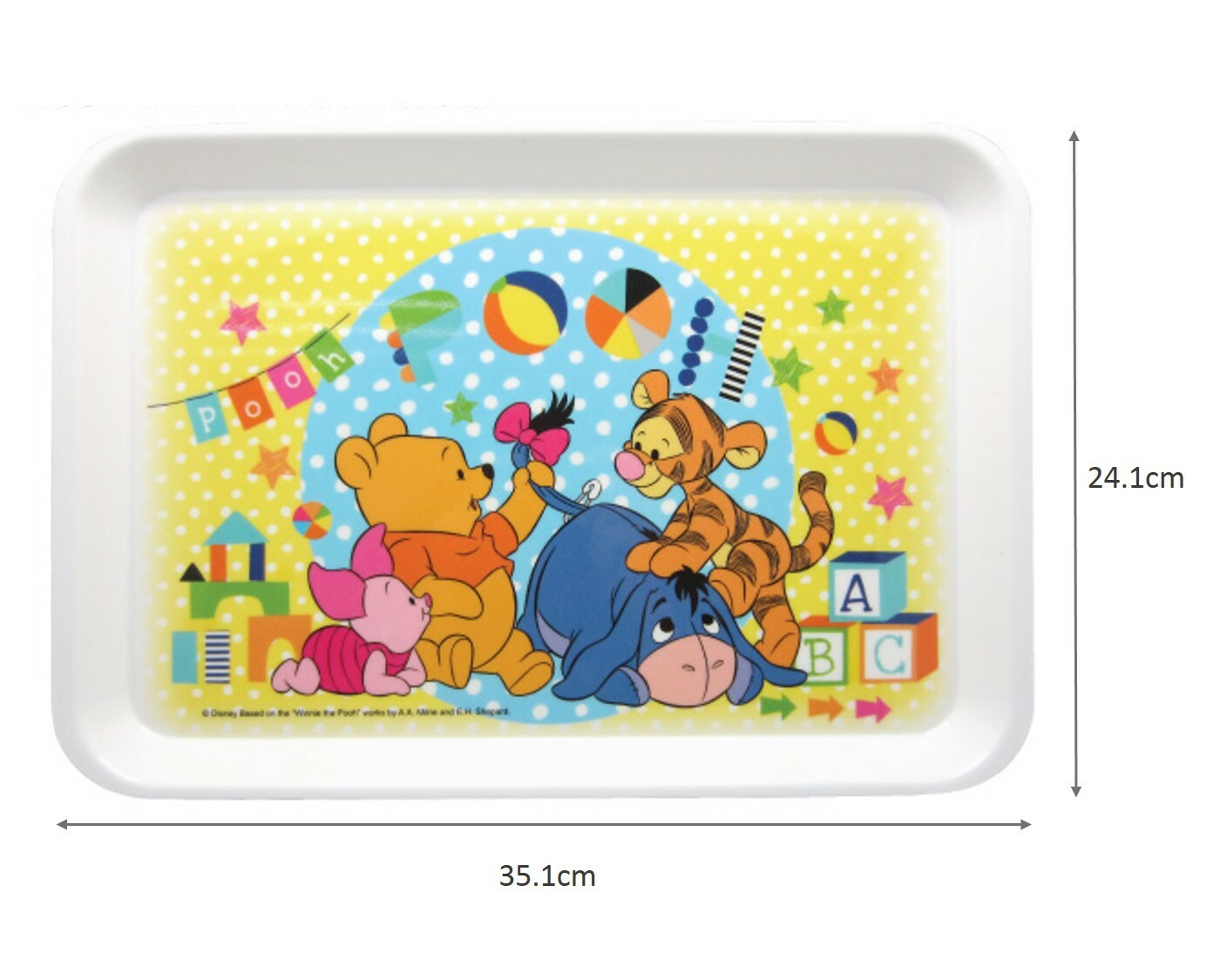 小熊維尼托盤(大)(科學瓷)