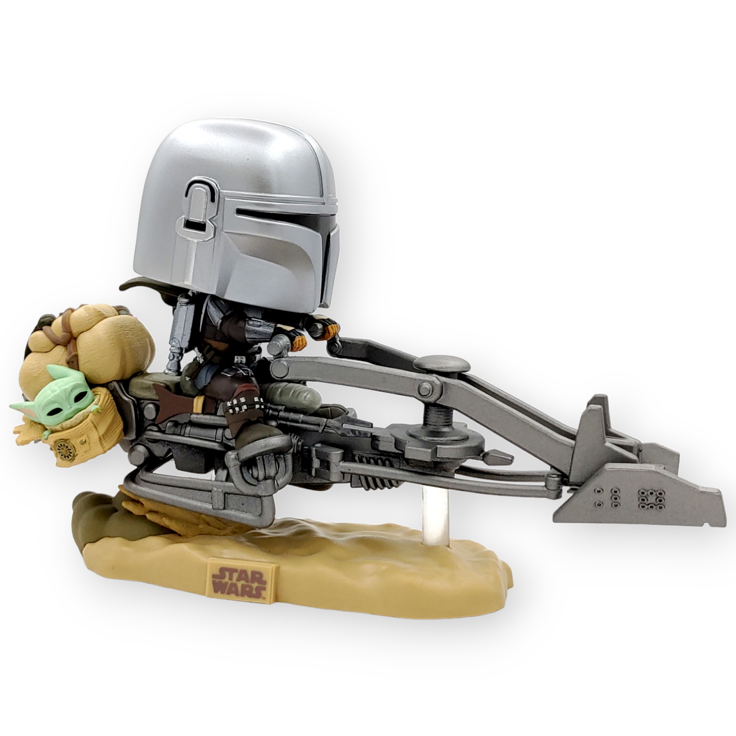 FUNKO POP<星球大戰-曼達洛人>曼達洛人與尤達BB(飛行電單車)[場景]-NO.579