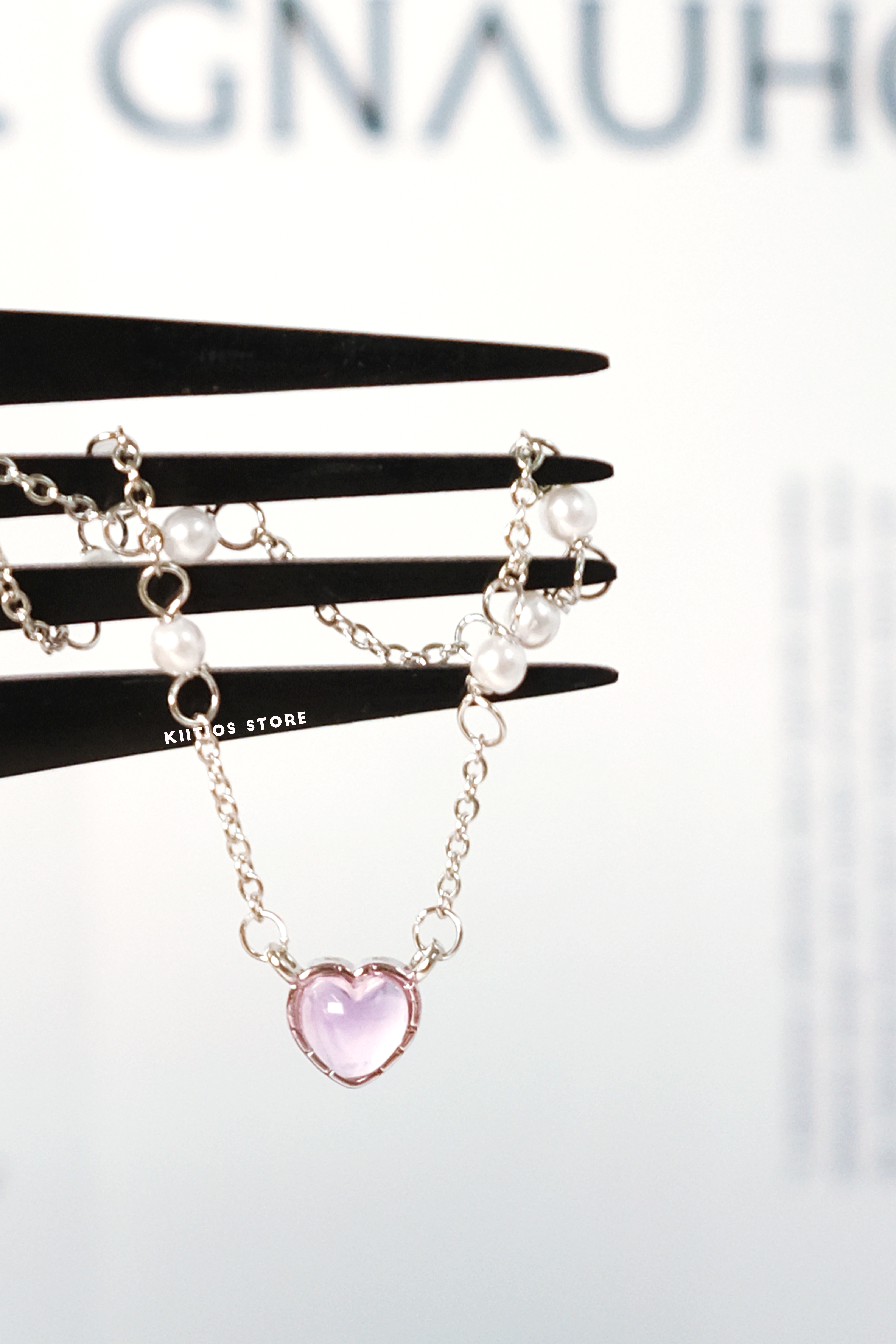 現貨 純慾風愛心珍珠項鍊