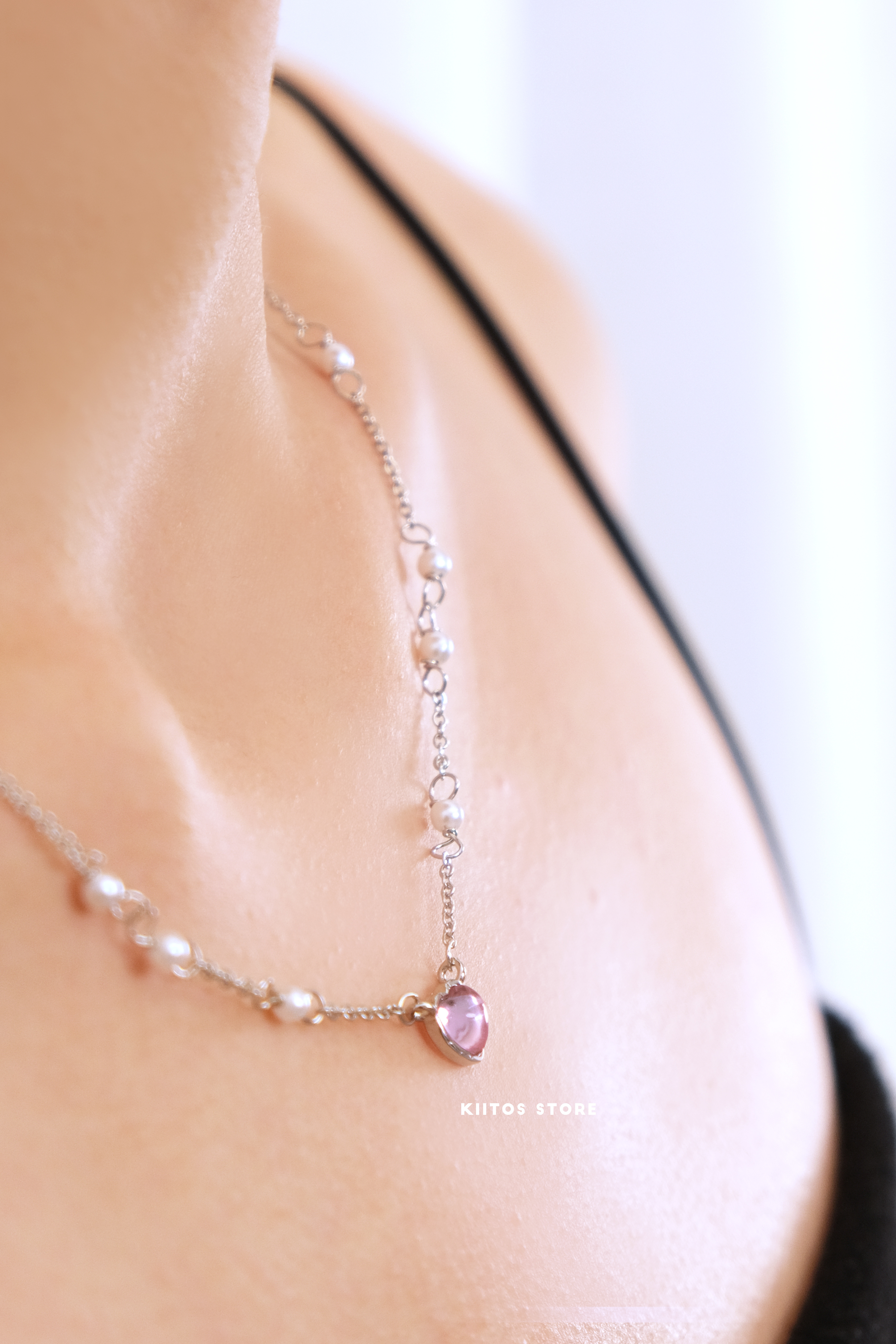 現貨 純慾風愛心珍珠項鍊