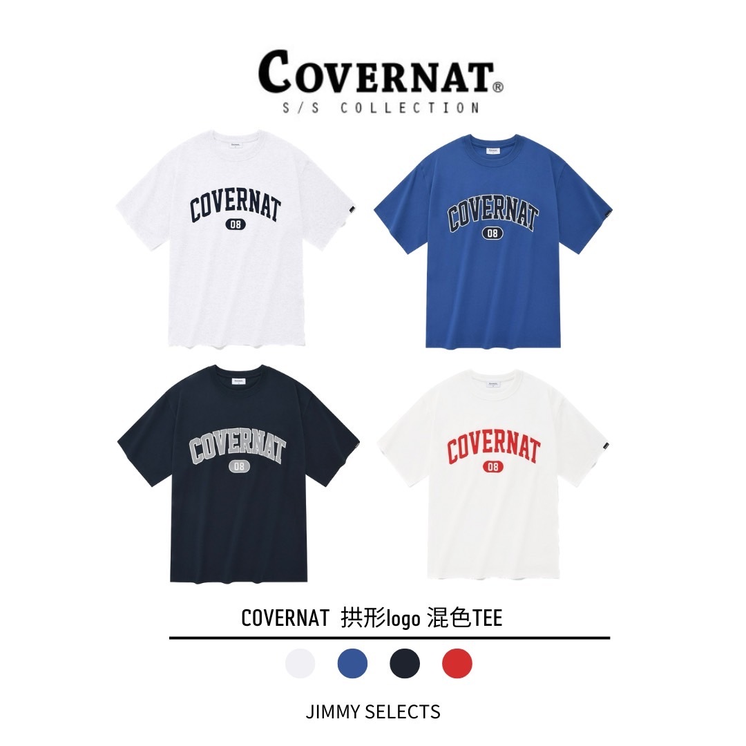 韓國代購 COVERNAT 拱型 LOGO標 上衣 短袖 TEE 美式風格 多色 MAY-