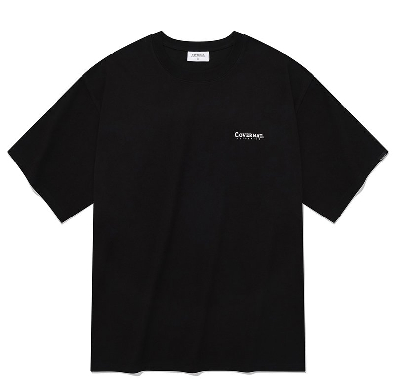 韓國代購 COVERNAT 背後生活方式 圖案 拼貼 短袖 上衣 TEE 黑/白 MAY-