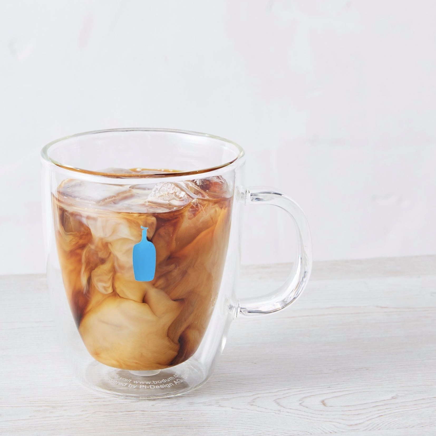 【24H出貨】𝗕𝗹𝘂𝗲 𝗕𝗼𝘁𝘁𝗹𝗲 雙層玻璃隔熱杯