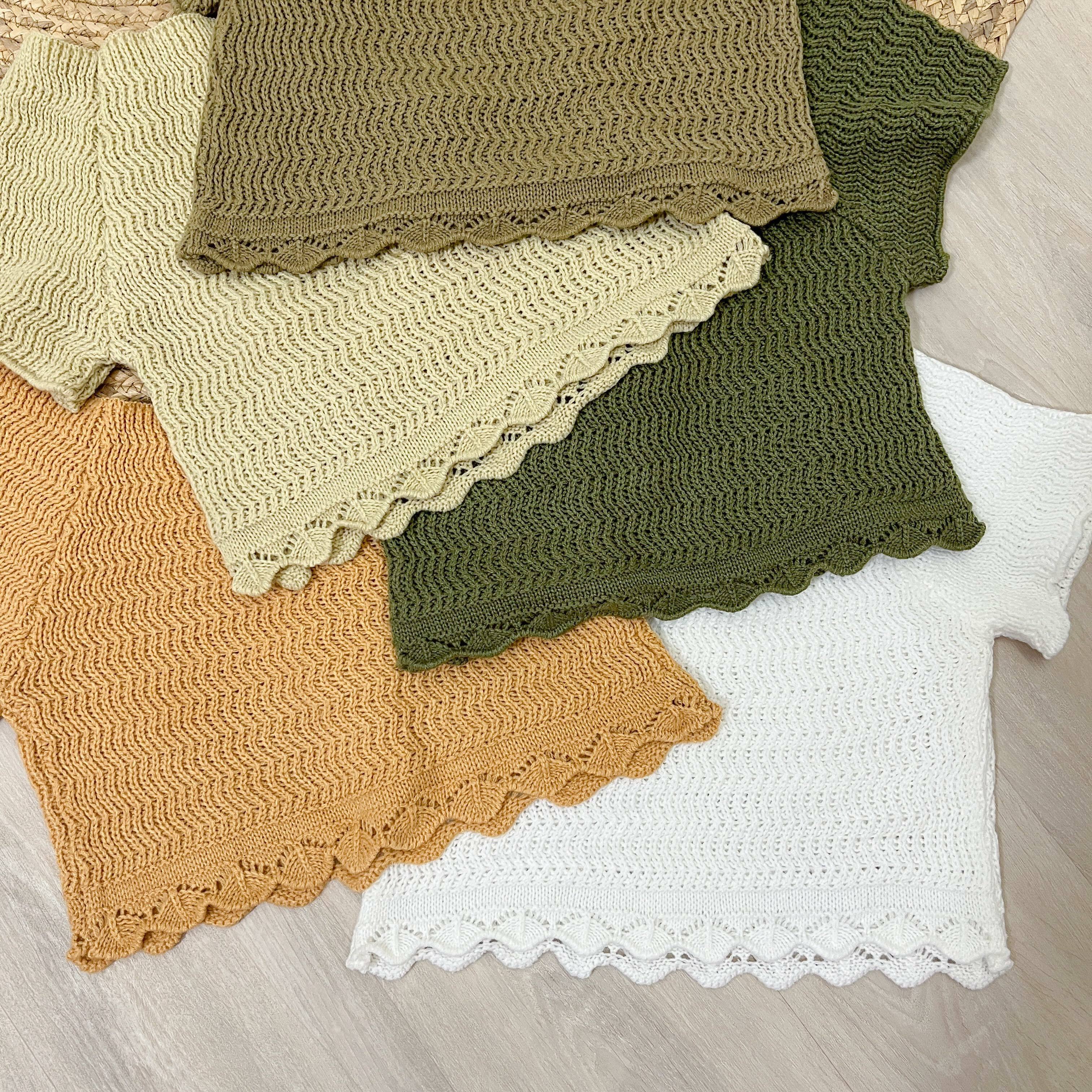 現貨｜From THAI 🇹🇭 超美針織紋花邊 TOP  (五色入)