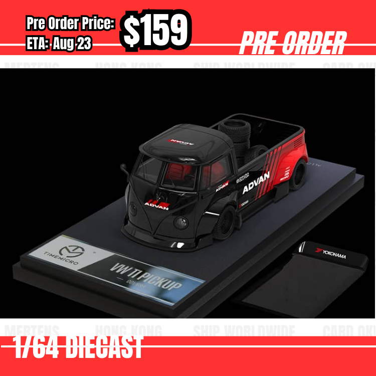 Pre Order-$159 Time Micro 1:64 Volkswagen T1 Pick Up Advan [OD27/05]