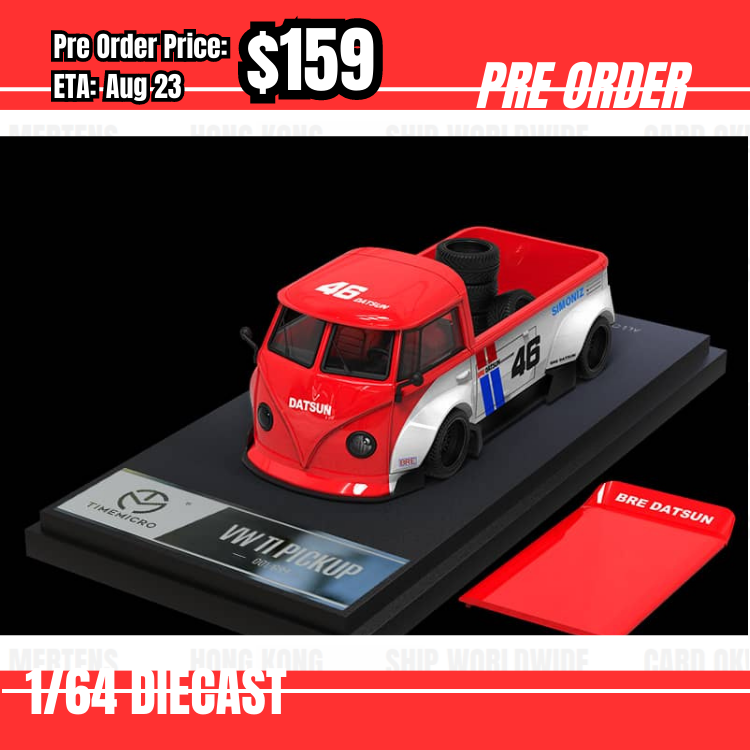 Pre Order-$159 Time Micro 1:64 Volkswagen T1 Pick Up BRE [OD27/05]