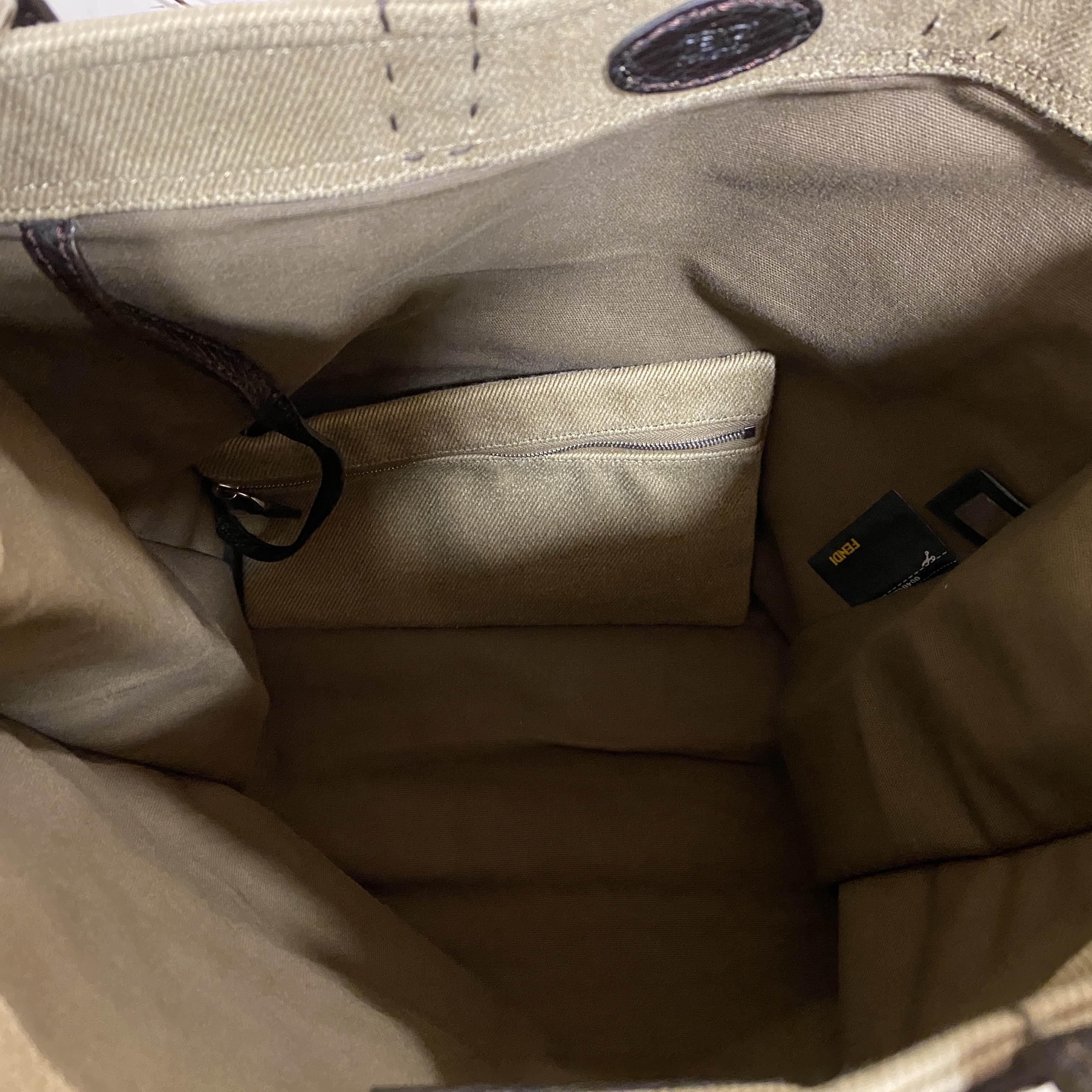 Fendi brown discount canvas bag