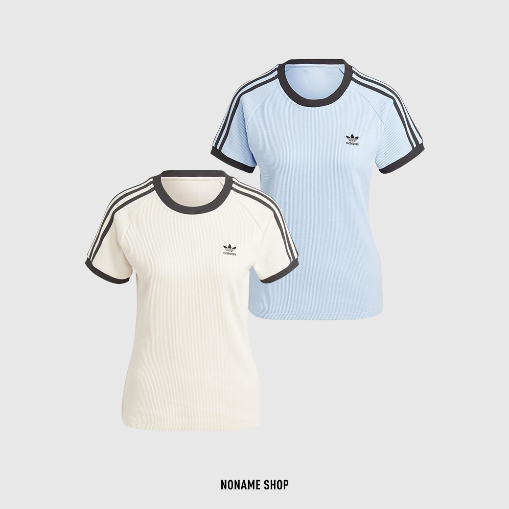 ADIDAS 3 S SLIM 羅紋 短袖 兩色 (女款)