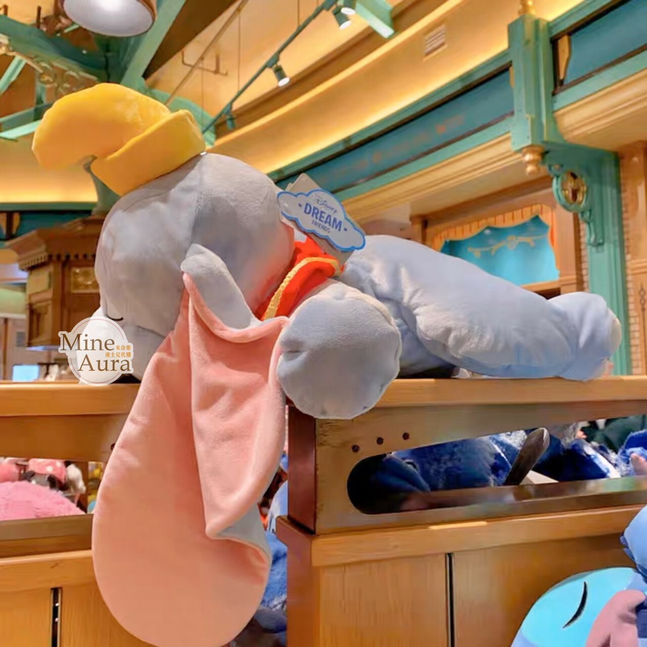 經典 小飛象 Dumbo 趴趴睡顏 睡姿 趴姿 娃娃 玩偶 -上海迪士尼樂園