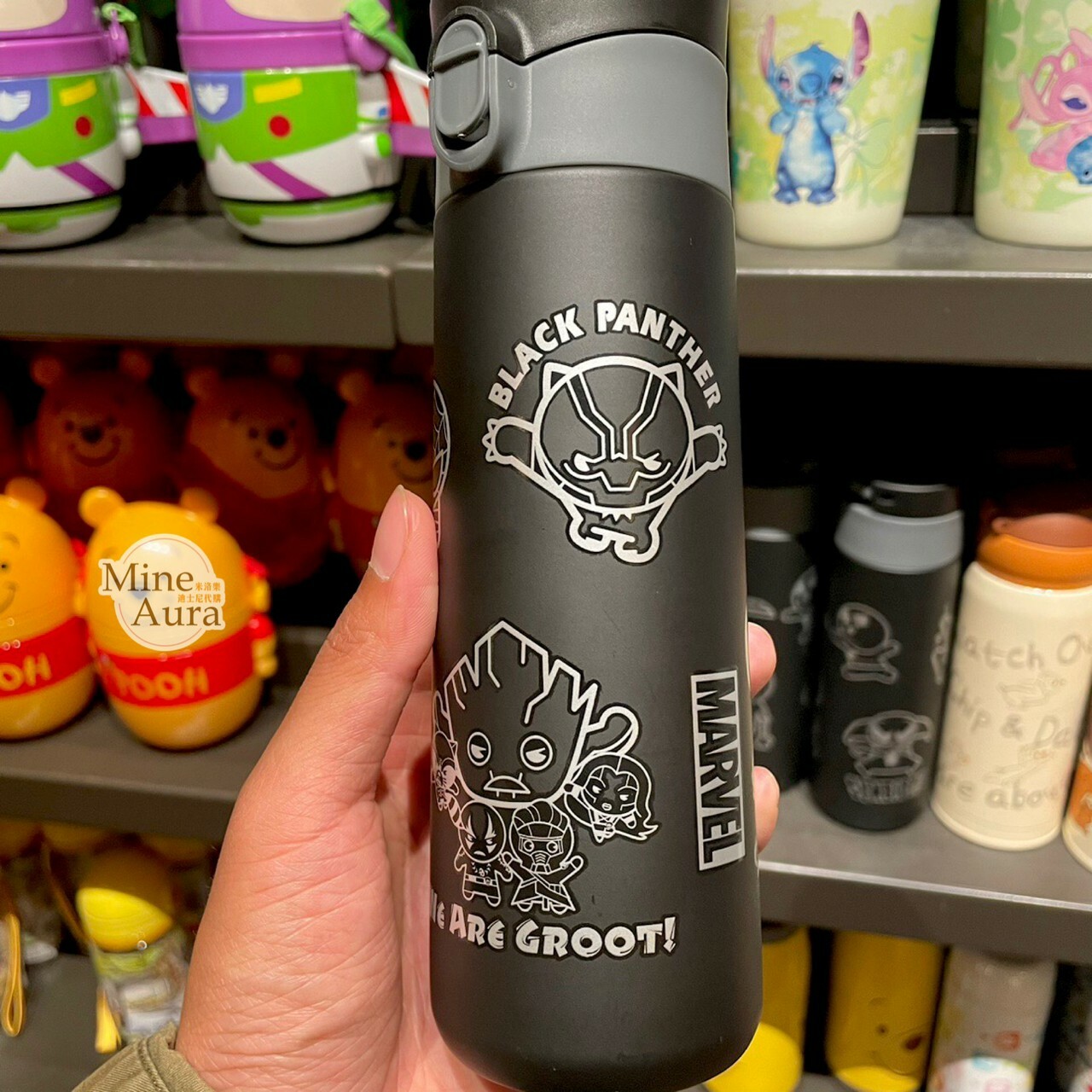 Q版 漫威 Marvel 英雄集合 圖案 磨砂 保溫瓶 水壺 -上海迪士尼樂園