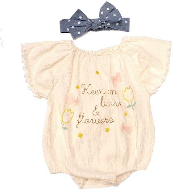 (現貨)🇯🇵日本直送 Bodysuit+蝴蝶結髮帶set