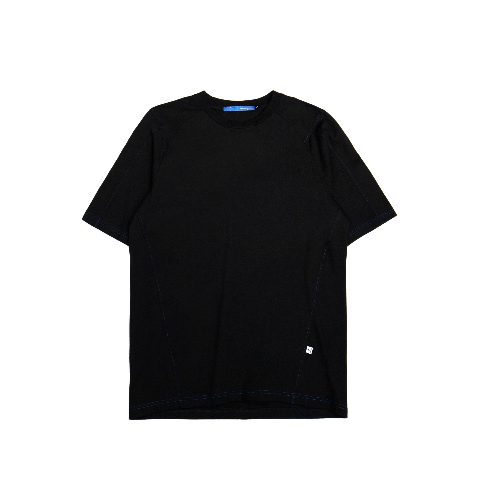 蟲背剪接寬鬆Tee- 黑