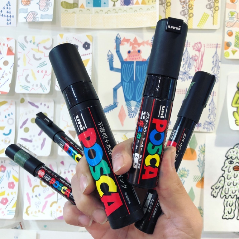 uni POSCA 全筆幅黑色套組 共5支