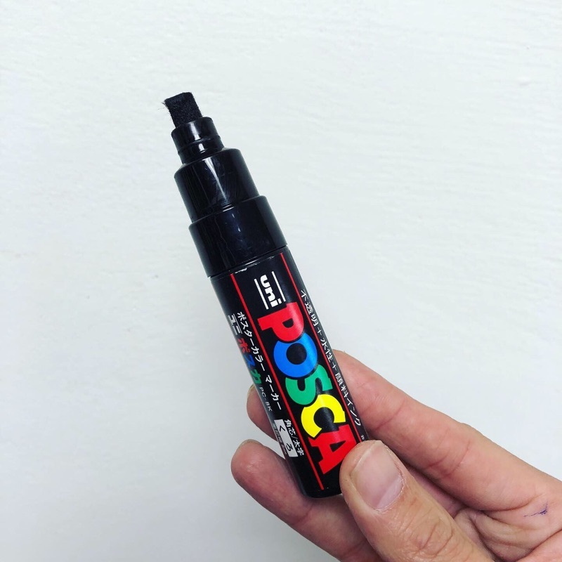 uni POSCA 全筆幅黑色套組 共5支