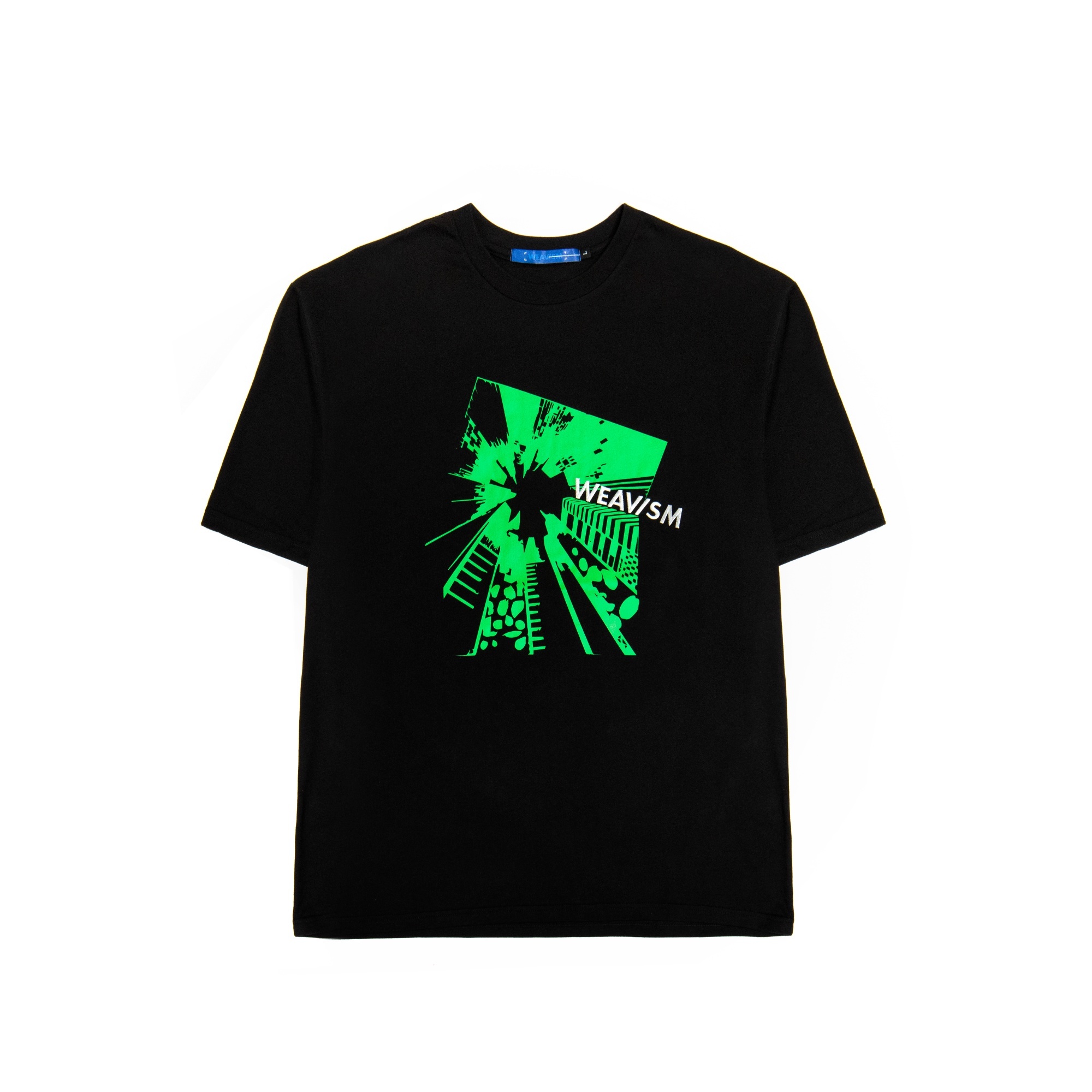 蟲視角刺繡印花寬鬆Tee- 黑