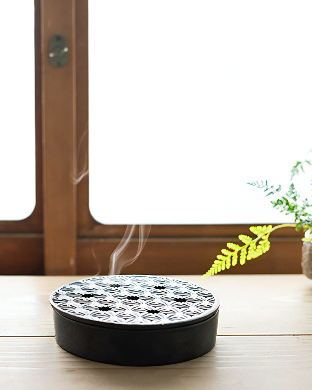 麻葉紋蚊香香爐｜信樂燒