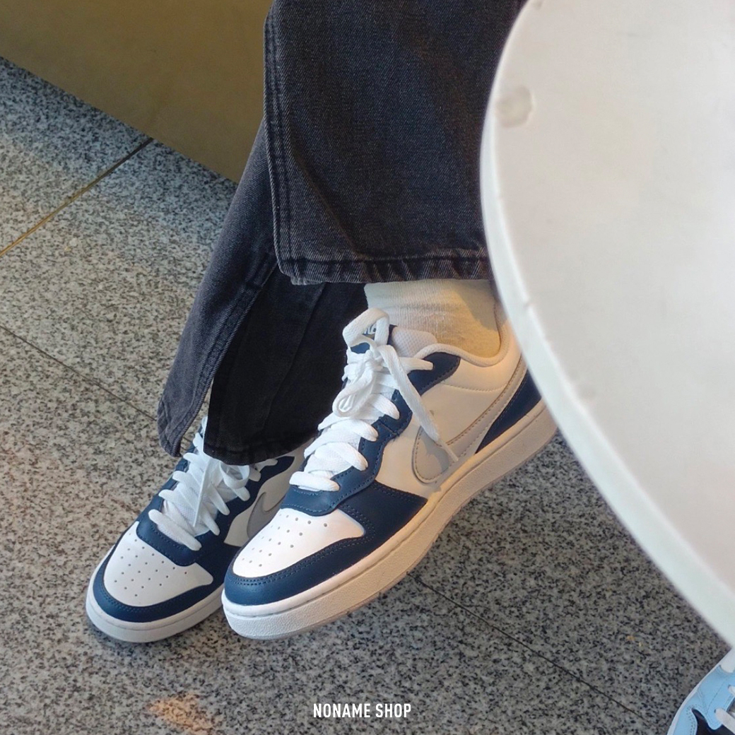 NIKE COURT BOROUGH LOW 2 GS 小DUNK 黑曜石藍 藍白 (GS/大童)