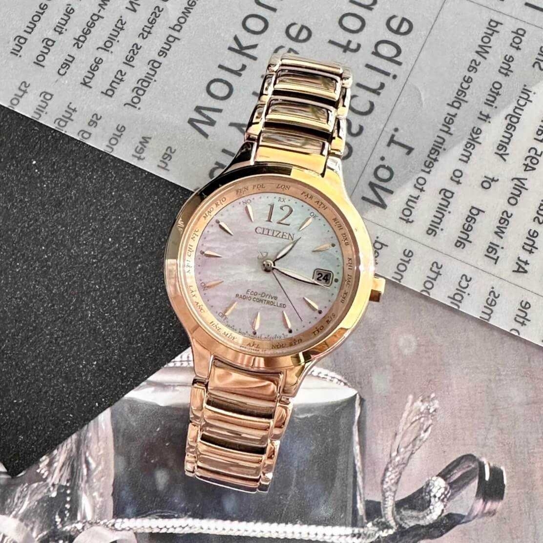 【CITIZEN 星辰】光動能系列 電波對時女錶EC1173-87Y 30mm 現代鐘錶