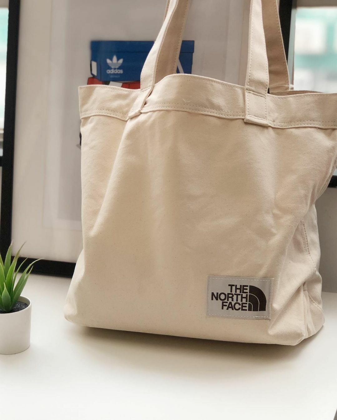 The North Face Logo Tote Bag 米白 TNF 奶油色 手提 購物袋 大容量 托特包 包包
