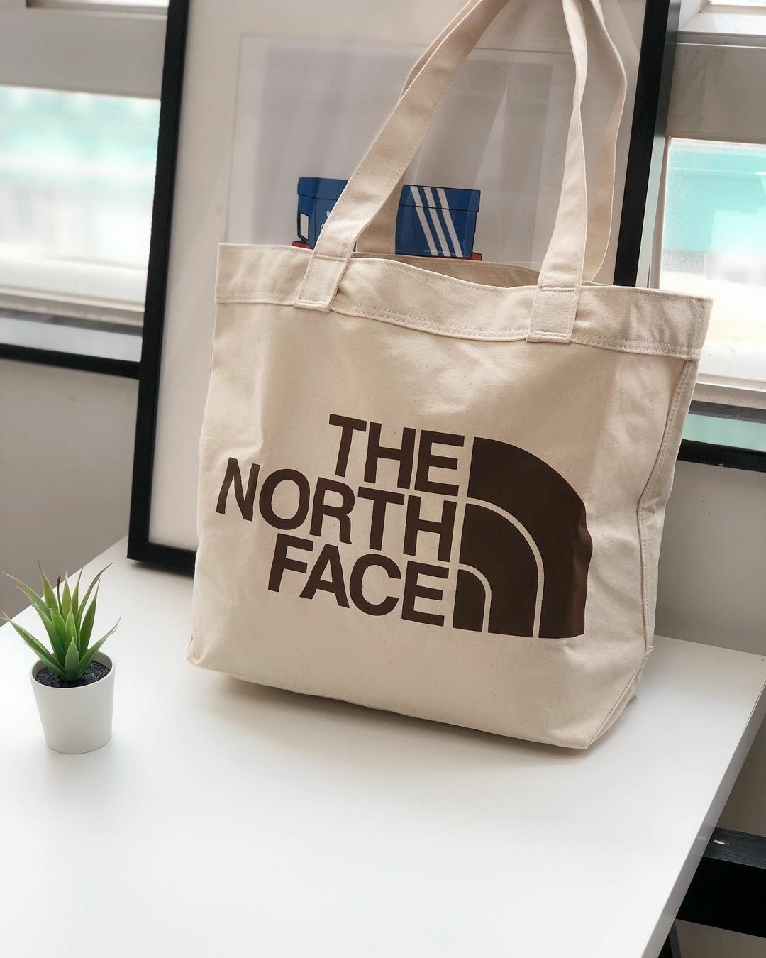 The North Face Logo Tote Bag 米白 TNF 奶油色 手提 購物袋 大容量 托特包 包包