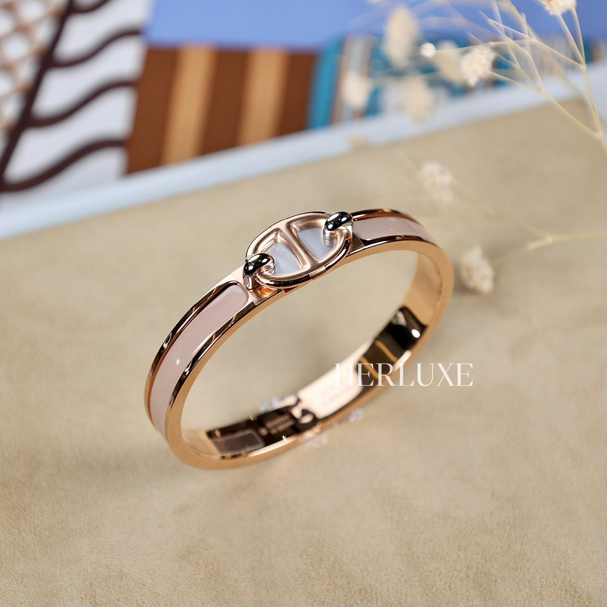 Mini clic chaine d'ancre bracelet pm 55 marron glace CD