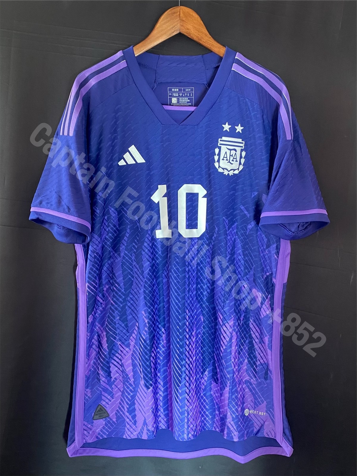 Argentina 2022 FIFA World Cup Adidas Away Authentic Player Shirt #10 MESSI