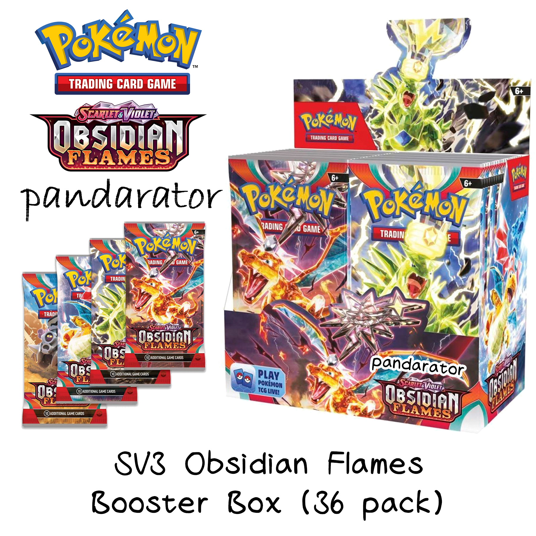 SV3 Obsidian Flames Booster Box 原盒 (36 pack)