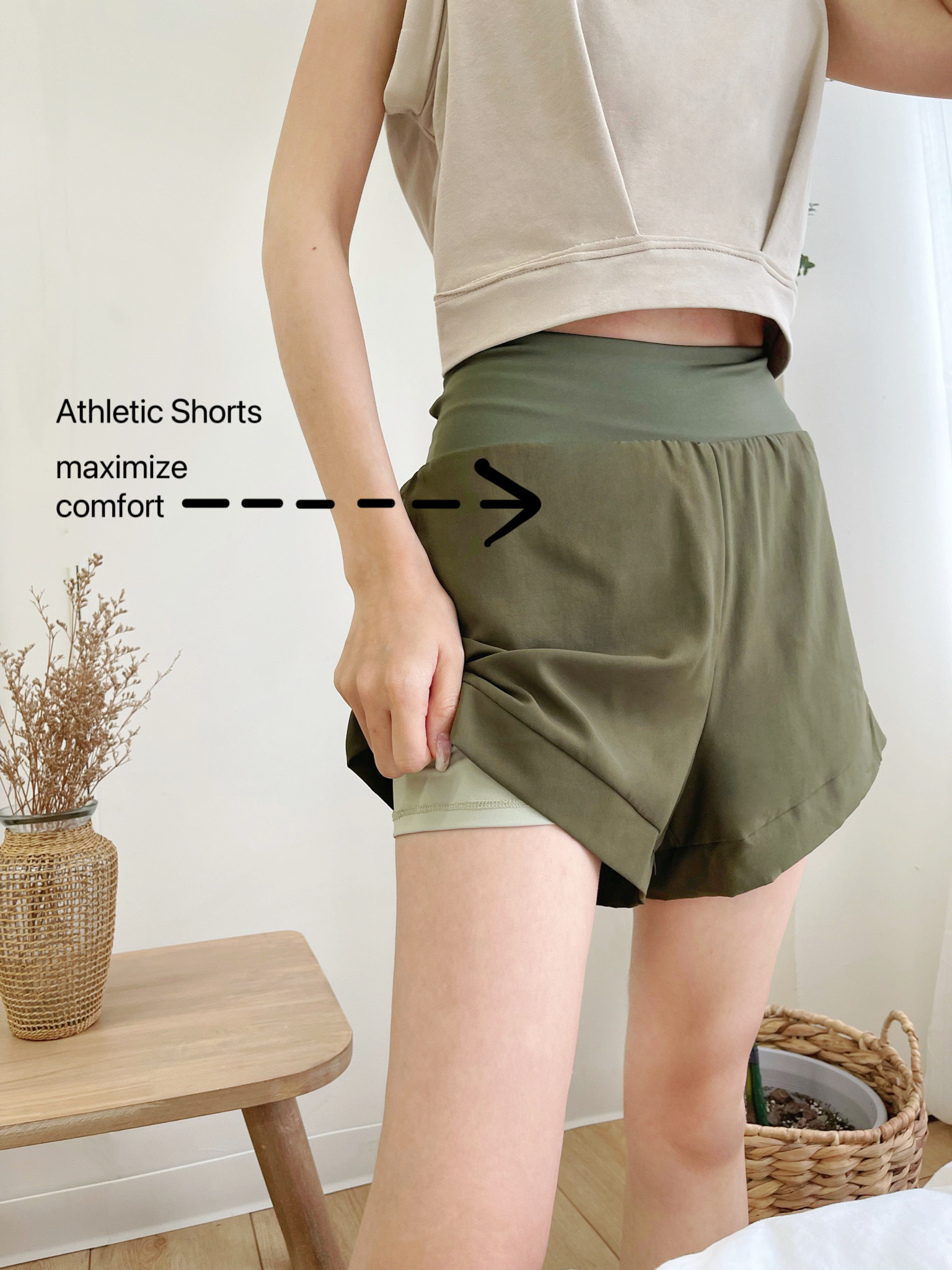 Cross-back Waist Detail Shorts_SP236L35