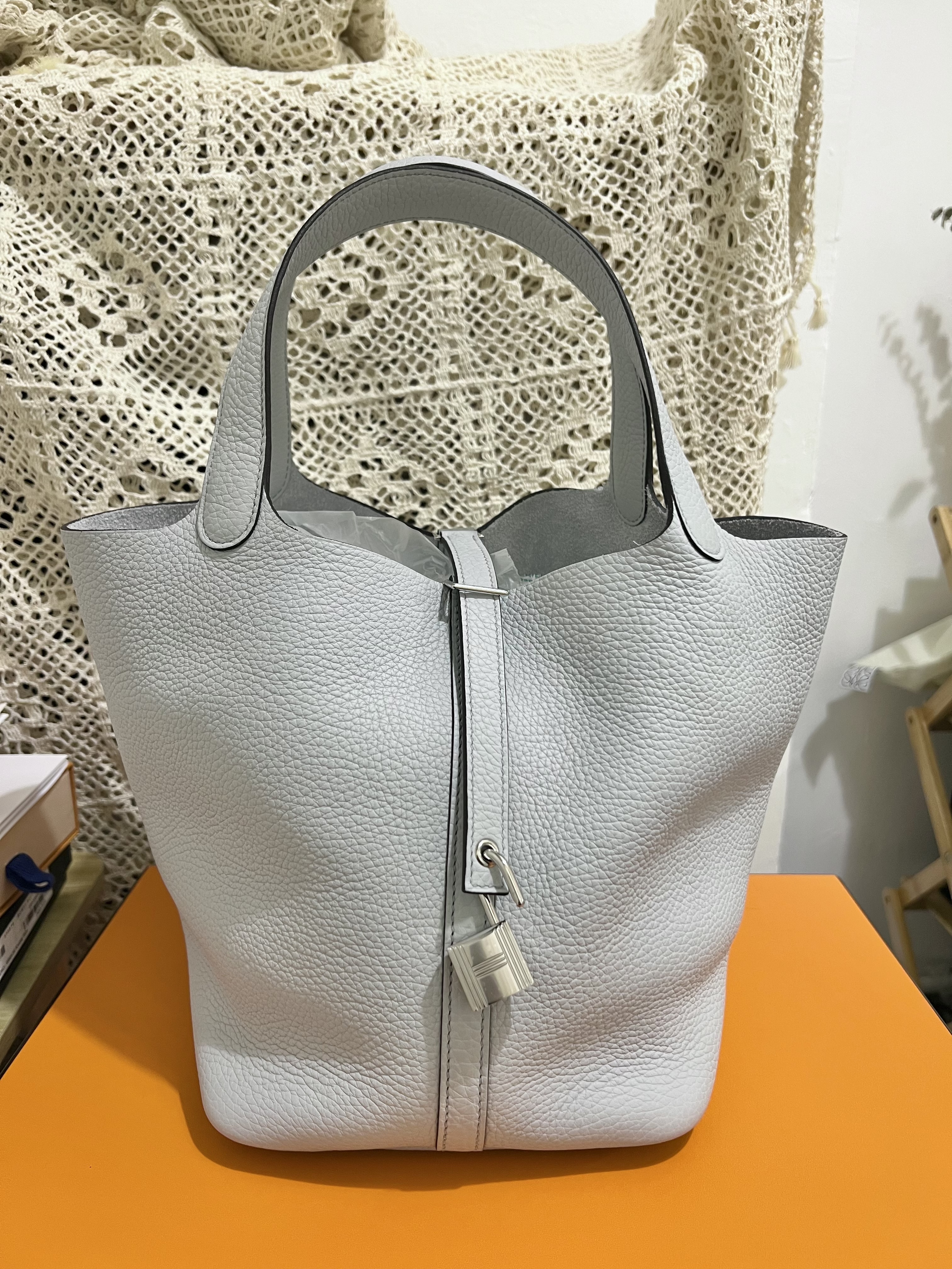 Hermes Picotin 22 Bleu Pale Stamp Z