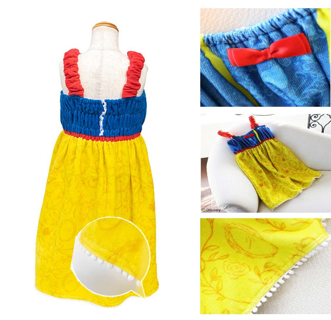 迪士尼公主 - 兒童毛巾浴裙(白雪公主)(日本直送)