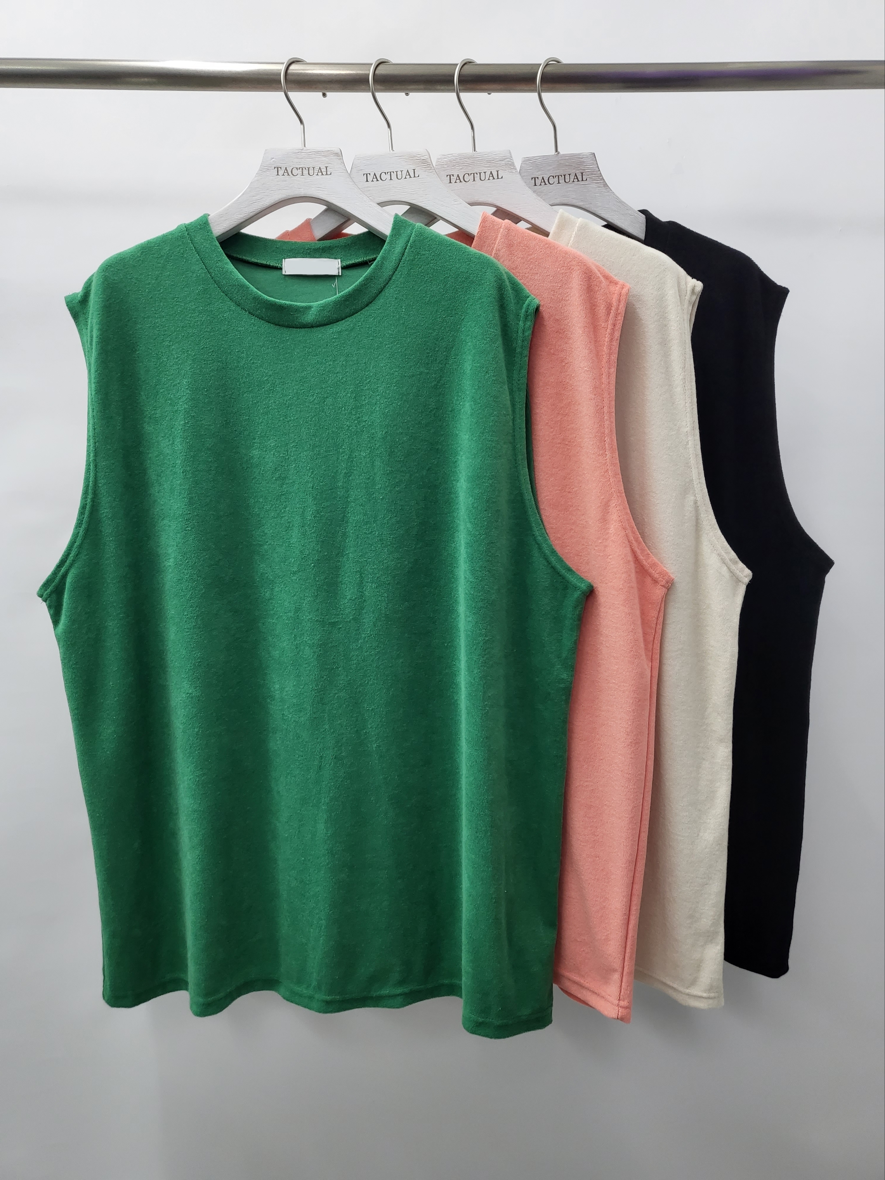 淨色毛巾質地背心 V918