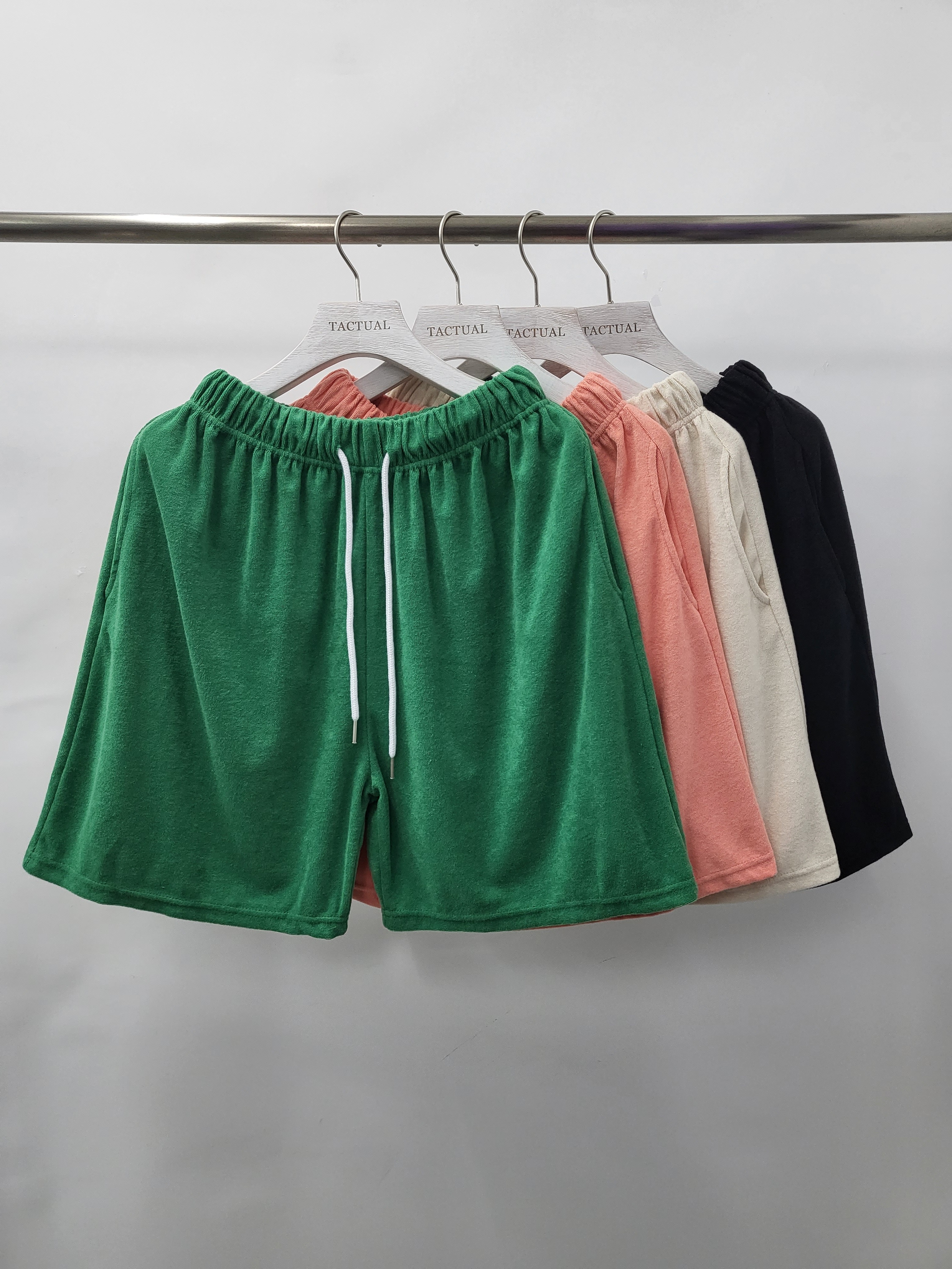 淨色毛巾質地短褲 P2407